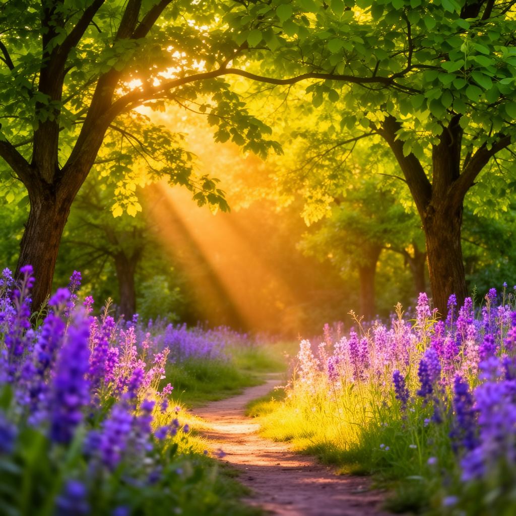 Peaceful nature scene with soft colors